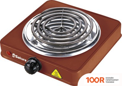 Настольная плита Sakura ПЭ-08 (КОРИЧНЕВЫЙ) (181716)