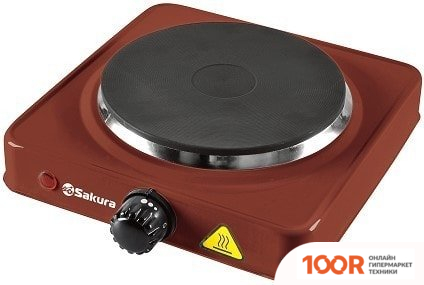 Настольная плита Sakura ПЭ-01 (КОРИЧНЕВЫЙ ГЛЯНЦЕВЫЙ) (181698)