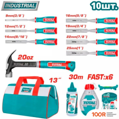 Total НАБОР ИНСТРУМЕНТОВ ДЛЯ ДЕРЕВООБРАБОТКИ TOS230906 (10 ПРЕДМЕТОВ) (180485)