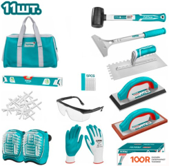 Total НАБОР ДЛЯ ПЛИТОЧНЫХ РАБОТ THKTTS1106 (11 ПРЕДМЕТОВ) (180484)