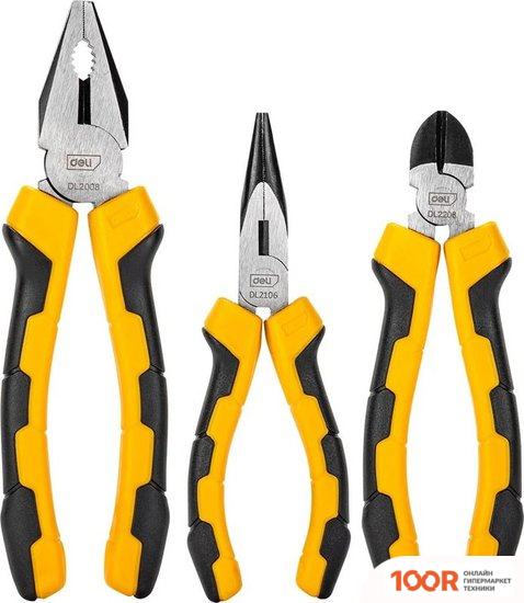 Deli EDL2008-3 (3ШТ, ЖЕЛТЫЙ/ЧЕРНЫЙ) (178877)