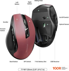 Мышь Ugreen MU006 15065 (КРАСНЫЙ) (177537)