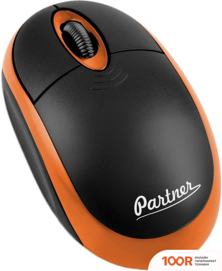 Мышь Partner CORDLESS WM-025 (ЧЕРНЫЙ/ОРАНЖЕВЫЙ) (176864)