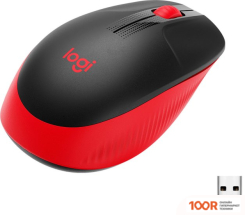 Мышь Logitech M190 (ЧЕРНЫЙ/КРАСНЫЙ) (176507)