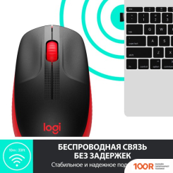 Мышь Logitech M190 (ЧЕРНЫЙ/КРАСНЫЙ) (176507)