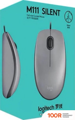 Мышь Logitech M111 SILENT (СЕРЫЙ) (176495)