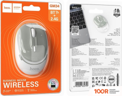 Мышь Hoco GM34 (БЕЛЫЙ/СЕРЫЙ) (176216)