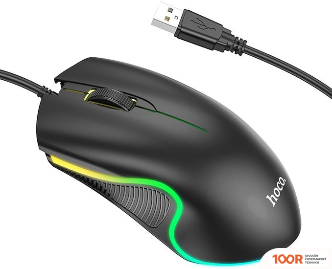 Мышь Hoco GM19 (ЧЕРНЫЙ) (176202)