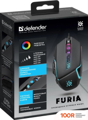 Мышь Defender FURIA GM-543 (ЧЕРНЫЙ) (175708)