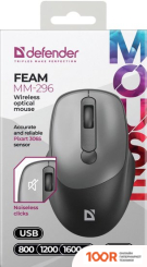 Мышь Defender FEAM MM-296 (ЧЕРНЫЙ/СЕРЫЙ) (175704)