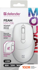 Мышь Defender FEAM MM-296 (БЕЛЫЙ) (175700)