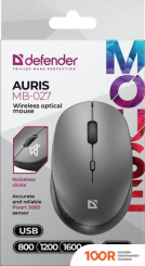 Мышь Defender AURIS MB-027 (СЕРЫЙ) (175672)