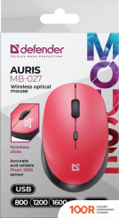 Мышь Defender AURIS MB-027 (КРАСНЫЙ) (175671)