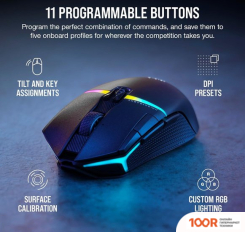 Мышь Corsair NIGHTSABRE WIRELESS RGB (175600)
