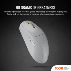 Мышь Corsair M75 AIR WIRELESS LIGHT GRAY (175596)