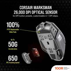 Мышь Corsair M65 RGB ULTRA WIRELESS (БЕЛЫЙ) (175591)