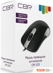 Мышь CBR CM 105 (ЧЕРНЫЙ/СЕРЕБРИСТЫЙ) (175526)