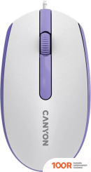 Мышь Canyon M-10 (БЕЛЫЙ/СИРЕНЕВЫЙ) (175482)