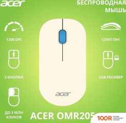 Мышь Acer OMR205 (БЕЛЫЙ/ГОЛУБОЙ) (175244)