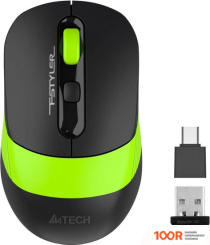 Мышь A4Tech FSTYLER FG10CS AIR (ЧЕРНЫЙ/ЗЕЛЕНЫЙ) (175083)