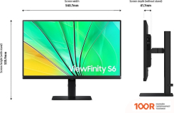 Монитор Samsung VIEWFINITY S6 LS24D600EAUXEN (168502)