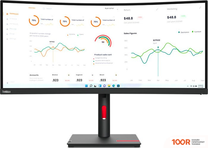 Монитор Lenovo THINKVISION T34W-30 63D4GAT1EU (167115)