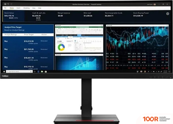 Монитор Lenovo THINKVISION P34W-20 62CCRAT3EU (167048)