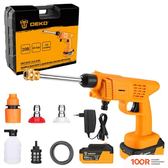 Мойка высокого давления Deko DKCW25 063-4314 (С 2-МЯ АКБ) (163712)