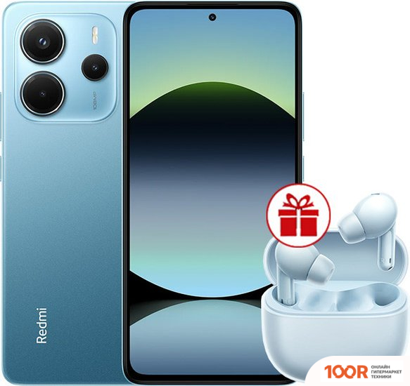 Мобильный телефон Xiaomi REDMI NOTE 14 8GB/256GB МЕЖДУНАРОДНАЯ ВЕРСИЯ (СИНИЙ) + НАУШНИКИ XIAOMI REDMI BUDS 6 LITE (ГОЛУБОЙ) ПО АКЦИИ (163351)