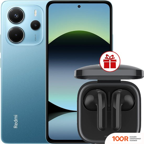 Мобильный телефон Xiaomi REDMI NOTE 14 8GB/256GB МЕЖДУНАРОДНАЯ ВЕРСИЯ (СИНИЙ) + НАУШНИКИ XIAOMI REDMI BUDS 6 ACTIVE (ЧЕРНЫЙ) ПО АКЦИИ (163349)