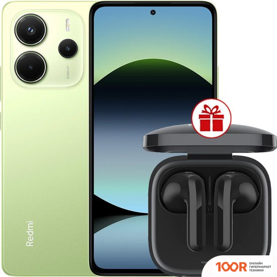 Мобильный телефон Xiaomi REDMI NOTE 14 8GB/256GB МЕЖДУНАРОДНАЯ ВЕРСИЯ (ЗЕЛЕНЫЙ) + НАУШНИКИ XIAOMI REDMI BUDS 6 ACTIVE (ЧЕРНЫЙ) ПО АКЦИИ (163342)