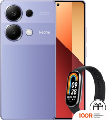 Мобильный телефон Xiaomi REDMI NOTE 13 PRO 4G 8GB/256GB С NFC МЕЖДУНАРОДНАЯ ВЕРСИЯ (ЛАВАНДОВЫЙ) И XIAOMI SMART BAND 8 (СЕРЫЙ) ПО АКЦИИ (163230)