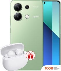 Мобильный телефон Xiaomi REDMI NOTE 13 8GB/256GB С NFC МЕЖДУНАРОДНАЯ ВЕРСИЯ (МЯТНО-ЗЕЛЕНЫЙ) И XIAOMI REDMI BUDS 4 ACTIVE (БЕЛЫЙ) ПО АКЦИИ (163194)