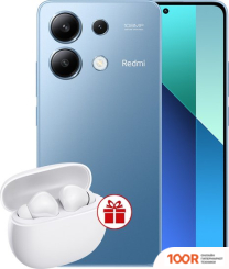 Мобильный телефон Xiaomi REDMI NOTE 13 8GB/256GB С NFC МЕЖДУНАРОДНАЯ ВЕРСИЯ (ЛЕДЯНОЙ СИНИЙ) И XIAOMI REDMI BUDS 4 ACTIVE (БЕЛЫЙ) ПО АКЦИИ (163190)