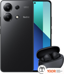 Мобильный телефон Xiaomi REDMI NOTE 13 6GB/128GB С NFC МЕЖДУНАРОДНАЯ ВЕРСИЯ (ПОЛУНОЧНЫЙ ЧЕРНЫЙ) И XIAOMI REDMI BUDS 4 ACTIVE (ЧЕРНЫЙ) ПО АКЦИИ (163178)