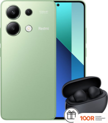 Мобильный телефон Xiaomi REDMI NOTE 13 6GB/128GB С NFC МЕЖДУНАРОДНАЯ ВЕРСИЯ (МЯТНО-ЗЕЛЕНЫЙ) И XIAOMI REDMI BUDS 4 ACTIVE (ЧЕРНЫЙ) ПО АКЦИИ (163174)