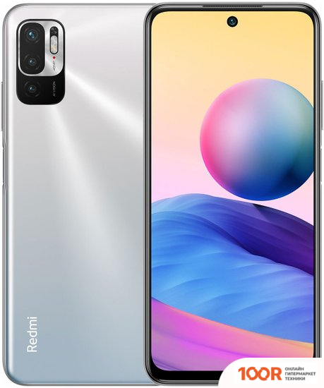 Мобильный телефон Xiaomi REDMI NOTE 10T 4GB/128GB С NFC (СЕРЕБРИСТЫЙ ХРОМ) (162914)
