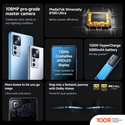 Мобильный телефон Xiaomi 12T 8GB/128GB МЕЖДУНАРОДНАЯ ВЕРСИЯ (СЕРЕБРИСТЫЙ) (161817)