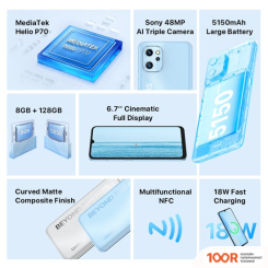 Мобильный телефон Umidigi F3 8GB/128GB (СЕРЕБРИСТЫЙ) (161249)