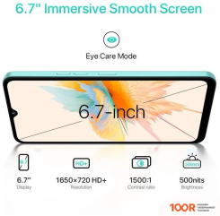 Мобильный телефон Umidigi A15 8GB/256GB (ЧЕРНЫЙ) (161223)