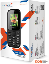 Мобильный телефон TeXet TM-130 (ЧЕРНЫЙ/КРАСНЫЙ) (160968)
