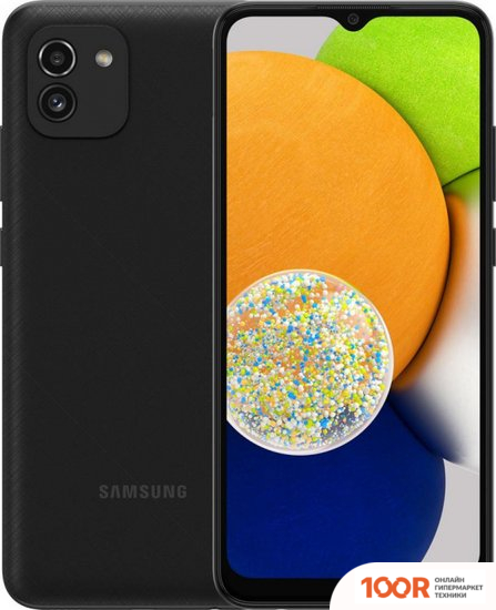 Мобильный телефон Samsung GALAXY A03 SM-A035F/DS 128GB (ЧЕРНЫЙ) (158690)