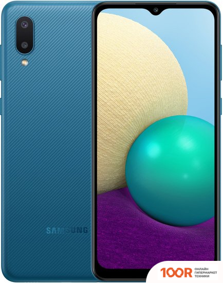 Мобильный телефон Samsung GALAXY A02 SM-A022G/DS 2GB/32GB (СИНИЙ) (158678)