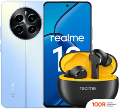 Мобильный телефон Realme 12 RMX3871 8GB/256GB МЕЖДУНАРОДНАЯ ВЕРСИЯ (ГОЛУБОЙ РАССВЕТ) И НАУШНИКИ REALME BUDS T110 (ЧЕРНЫЙ) (158170)