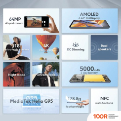 Мобильный телефон POCO M5S 4GB/128GB МЕЖДУНАРОДНАЯ ВЕРСИЯ (СЕРЫЙ) (157966)