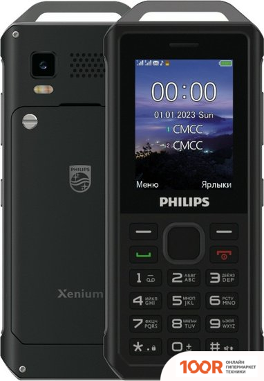 Мобильный телефон Philips XENIUM E2317 (ТЕМНО-СЕРЫЙ) (157774)