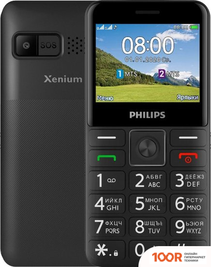 Мобильный телефон Philips XENIUM E207 (ЧЕРНЫЙ) (157761)