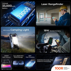 Мобильный телефон Oukitel WP100 TITAN 16GB/512GB (ЧЕРНЫЙ/СЕРЕБРИСТЫЙ) (157648)