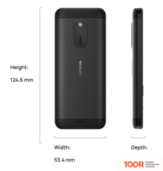 Мобильный телефон Nokia 230 (2024) DUAL SIM TA-1609 (ЧЕРНЫЙ) (156677)