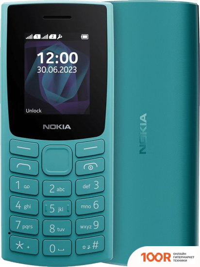 Мобильный телефон Nokia 105 (2023) DUAL SIM TA-1557 (БИРЮЗОВЫЙ) (156611)
